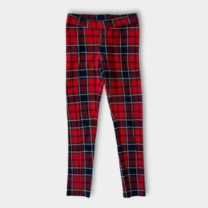 Janie and Jack Tartan Plaid Ponte Pants Leggings 10
